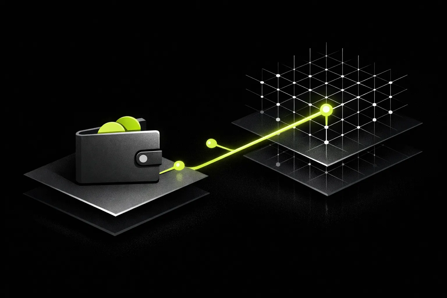 Abstract panels and nodes connect into a single larger network grid.